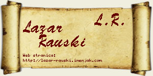 Lazar Rauški vizit kartica
